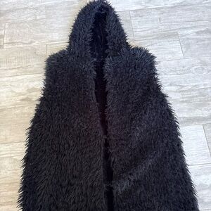 Faux fur teddy shaggy vest
